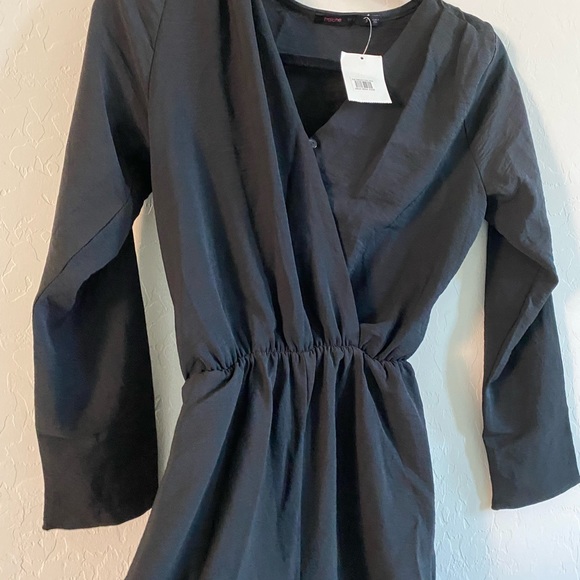 Fraiche by J  Long Sleeve Tie Waist Romper Size S NWT - Picture 4 of 6